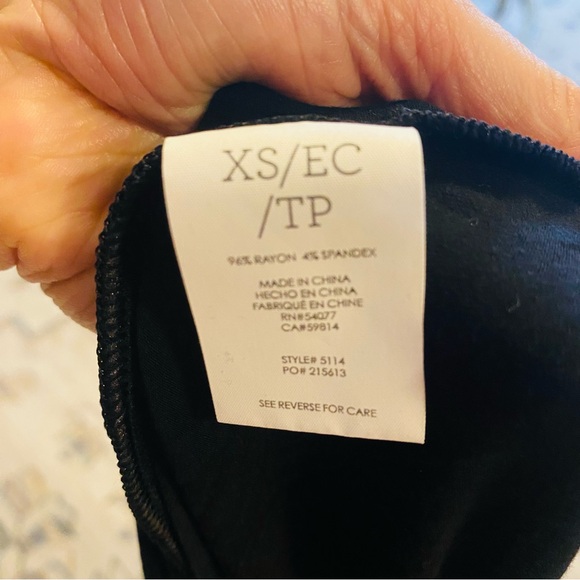 cAbi 5114 Womens Parker Dress Solid Black Jersey Sleeveless V-Neck - Picture 6 of 6